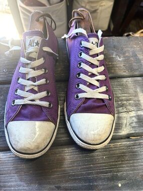 Purple Converse sneakers #converse #purple women 9